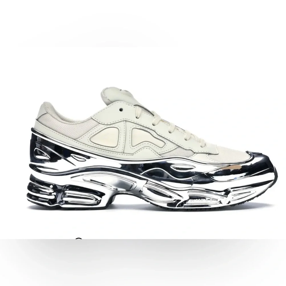 ozweego metallic raf simons sneakers black and silver Core Black Silver Metallic Raf Simons Ozweego Chrome Black Raf Simons Shoes  Raf Simons X Adidas